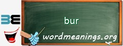 WordMeaning blackboard for bur